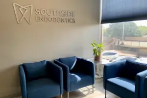 Patient preparing for endodontic treatment